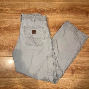 carhartt cream/white dungaree fit carpenter pants